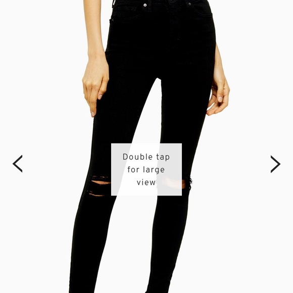 TOPSHOP RIPPED JAMIE JEANS - Picture 1 of 4